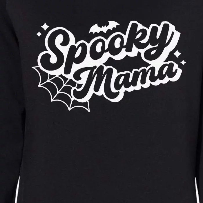 Spooky Mama Funny Witch Mom Halloween Retro Groovy Womens California Wash Sweatshirt