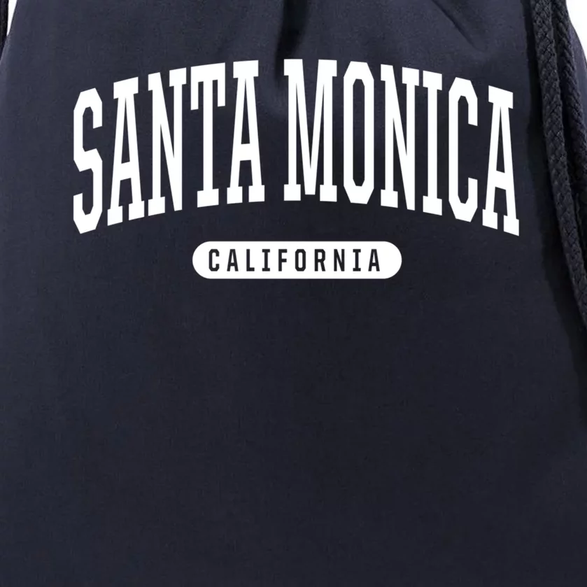 Santa Monica Funny Gift College University Style Ca Drawstring Bag