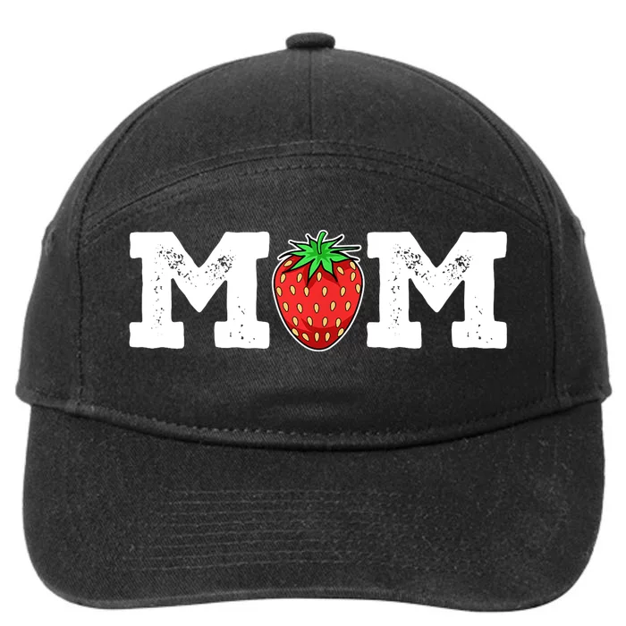 Strawberry Mom Fruit Lover Fruitarian Mother's Day Berry 7-Panel Snapback Hat