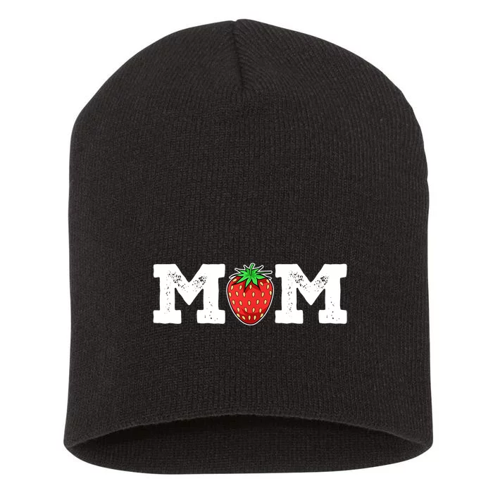 Strawberry Mom Fruit Lover Fruitarian Mother's Day Berry Short Acrylic Beanie