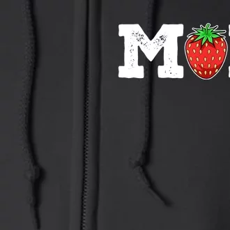 Strawberry Mom Fruit Lover Fruitarian Mother's Day Berry Full Zip Hoodie