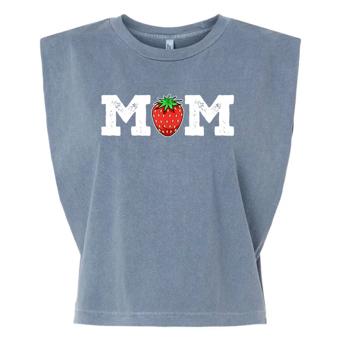 Strawberry Mom Fruit Lover Fruitarian Mother's Day Berry Garment-Dyed Women's Muscle Tee