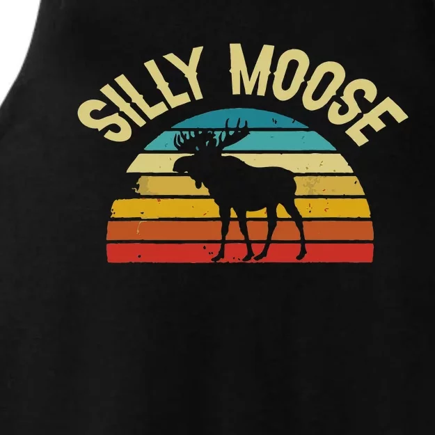 Silly Moose Funny Word Pun Ladies Tri-Blend Wicking Tank