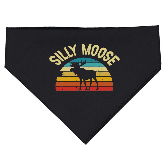 Silly Moose Funny Word Pun USA-Made Doggie Bandana