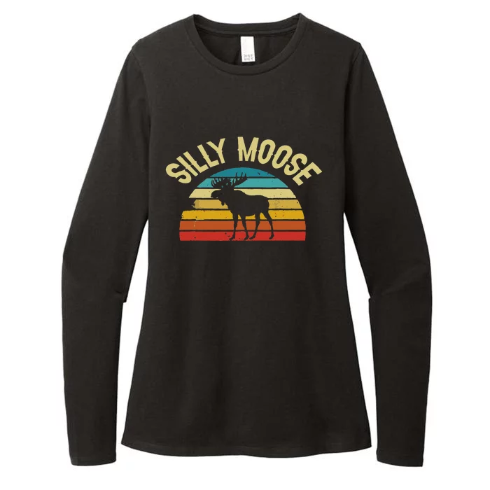 Silly Moose Funny Word Pun Womens CVC Long Sleeve Shirt