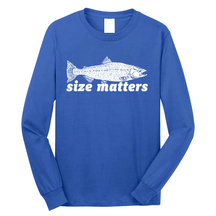 Size Matters Funny Fishing Fisher Funny Novelty Funny Gift Long Sleeve Shirt