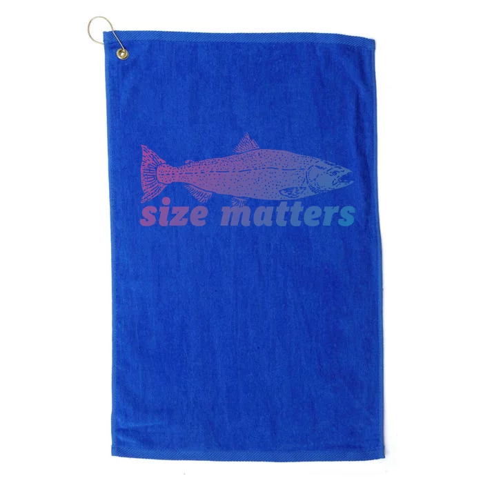 Size Matters Funny Fishing Fisher Funny Novelty Funny Gift Platinum Collection Golf Towel