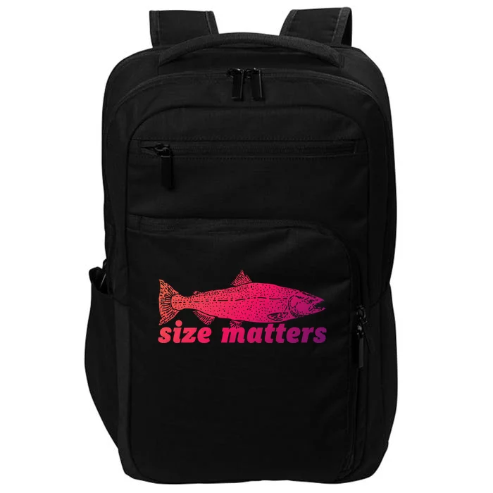 Size Matters Funny Fishing Fisher Funny Novelty Funny Gift Impact Tech Backpack