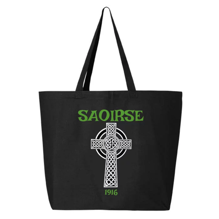 Saoirse meaning Freedom Irish Republican With Celtic Cross 25L Jumbo Tote