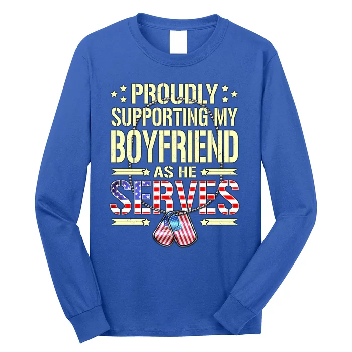 Support My Friend As He Serves Proud Army Friend Gift Long Sleeve Shirt