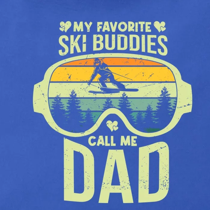 Skiing My Favorite Ski Buddies Call Me Dad Cool Gift Zip Tote Bag