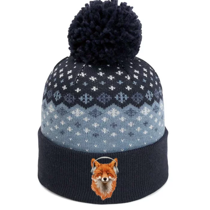 Smiling Musical Fox The Baniff Cuffed Pom Beanie