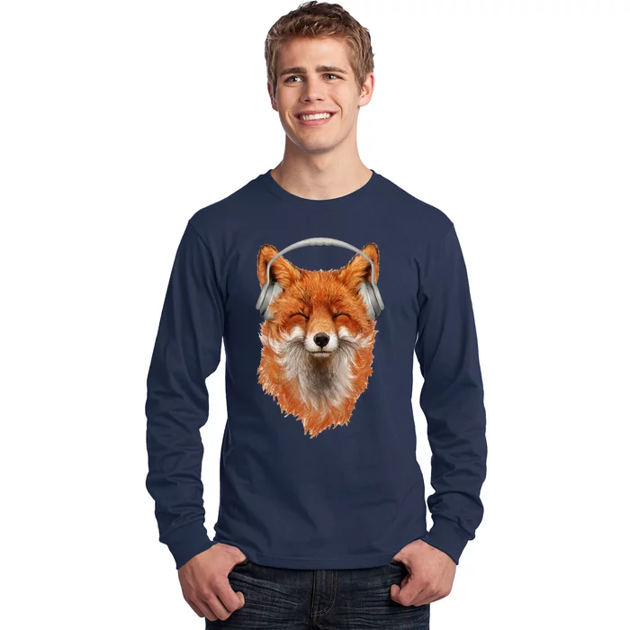 Smiling Musical Fox Long Sleeve Shirt