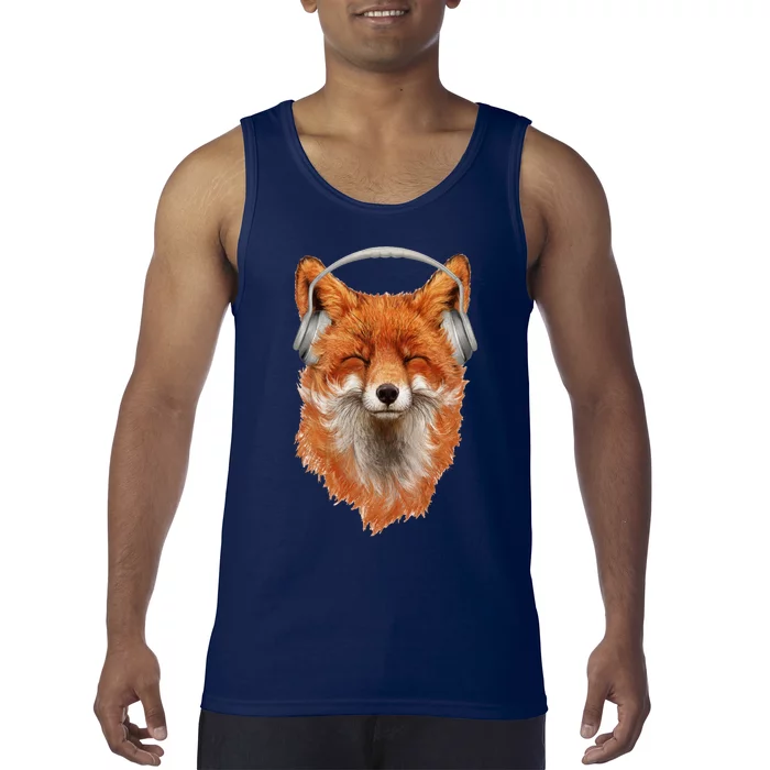 Smiling Musical Fox Tank Top