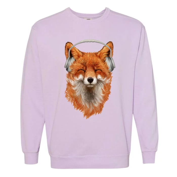 Smiling Musical Fox Garment-Dyed Sweatshirt