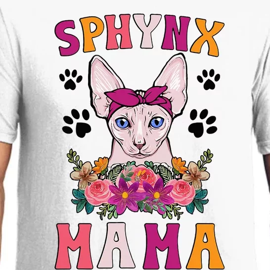 Sphynx Mama Flowers Sphynx Owner Sphynx Cat Mom Sphynx Girl Pajama Set