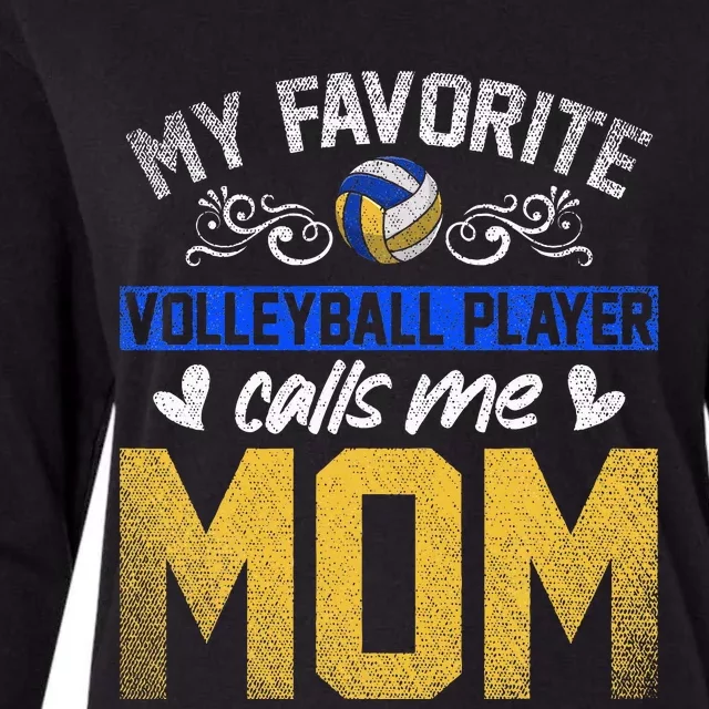 Sport My Favorite Volleyball Player Calls Me Mom Volleyball Womens Cotton Relaxed Long Sleeve T-Shirt