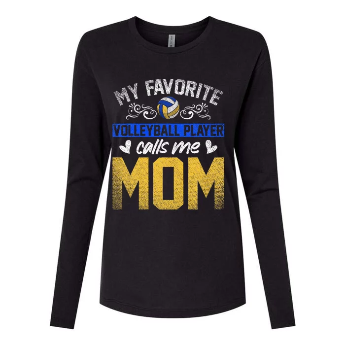 Sport My Favorite Volleyball Player Calls Me Mom Volleyball Womens Cotton Relaxed Long Sleeve T-Shirt