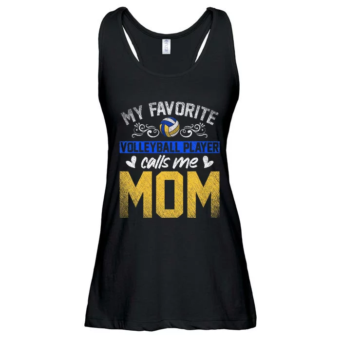 Sport My Favorite Volleyball Player Calls Me Mom Volleyball Ladies Essential Flowy Tank