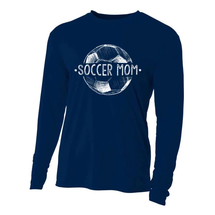 Soccer Mom Family Matching Team Player Gifts Soccer Mama Cooling Performance Long Sleeve Crew