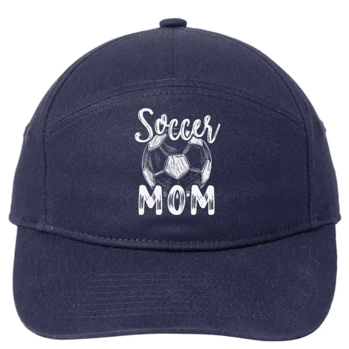 Soccer Mom For Women Family Matching Team Player Soccer Ball 7-Panel Snapback Hat