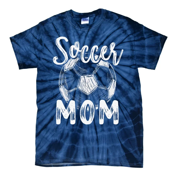 Soccer Mom For Women Family Matching Team Player Soccer Ball Tie-Dye T-Shirt