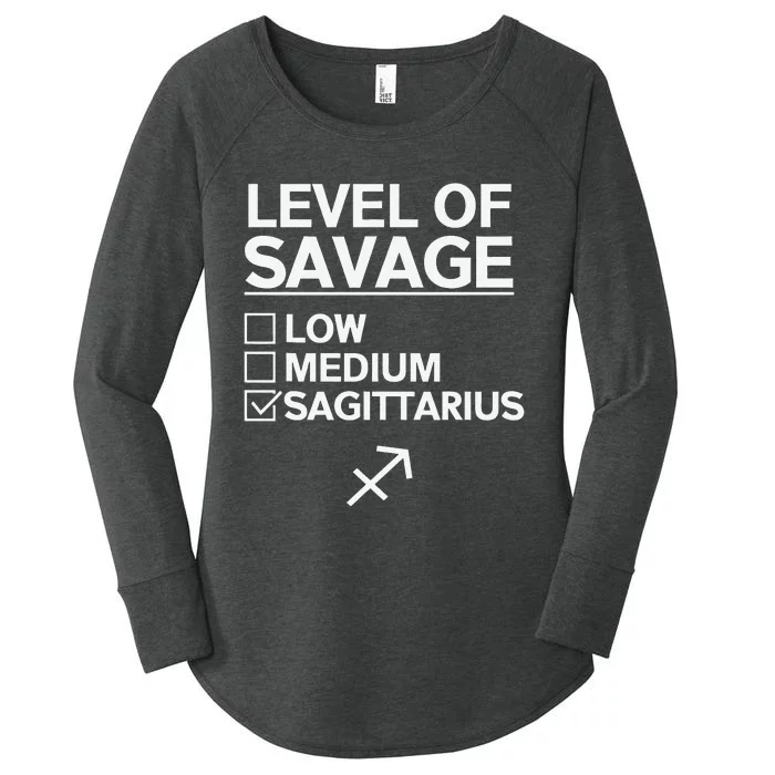 Sagittarius Merch Funny Cute Sagittarius Zodiac Design Women's Perfect Tri Tunic Long Sleeve Shirt