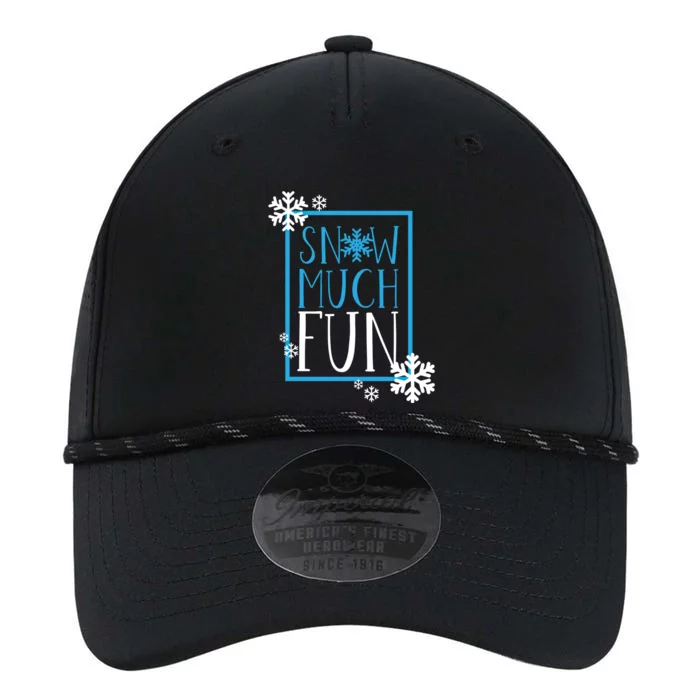 Snow Much Fun Winter Snowflakes Christmas Family Ski Trip Gift Performance The Dyno Cap