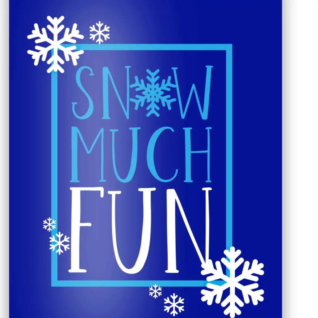 Snow Much Fun Winter Snowflakes Christmas Family Ski Trip Gift Poster