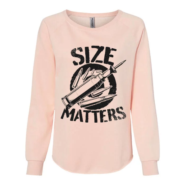 Size Matters funny military joke tanker army ammunition Womens California Wash Sweatshirt