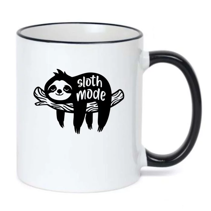 Sloth Mode Funny T Black Color Changing Mug