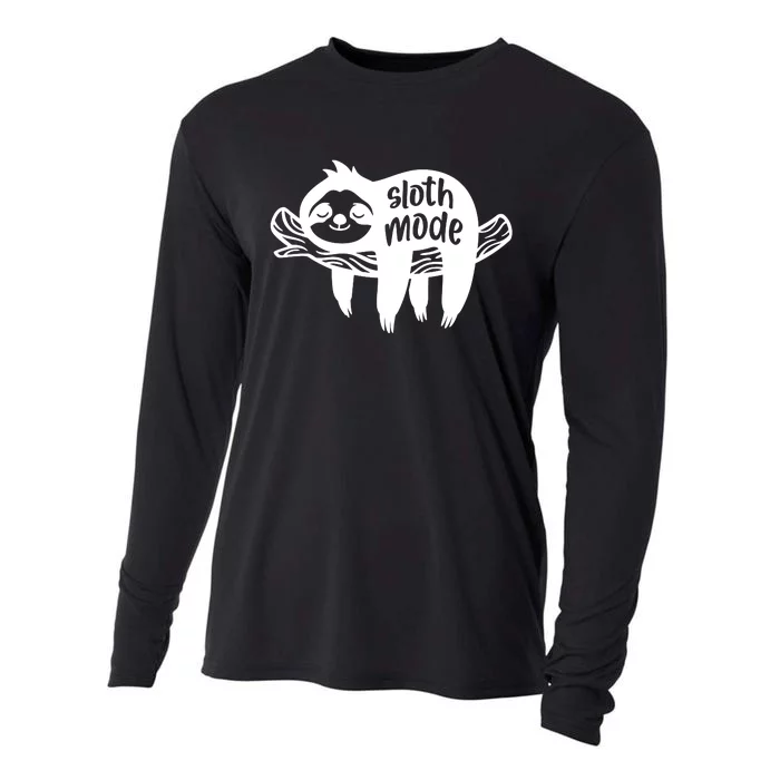 Sloth Mode Funny T Cooling Performance Long Sleeve Crew