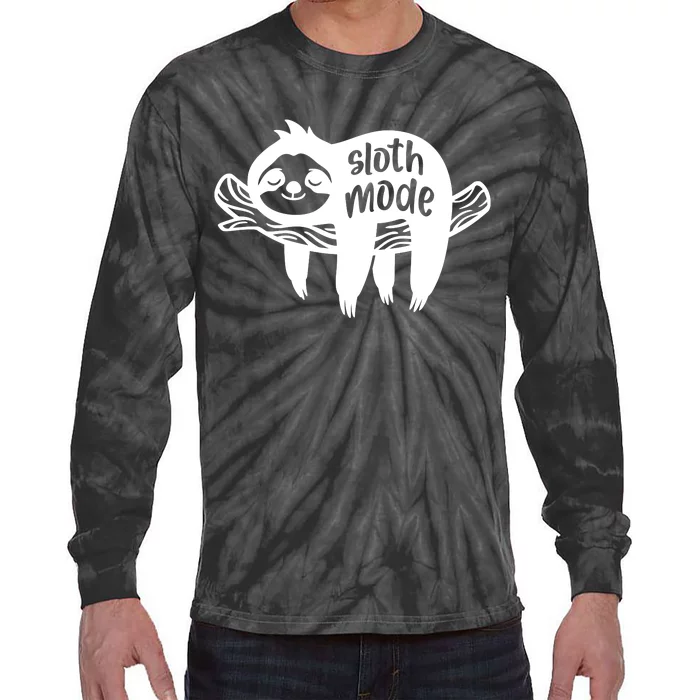 Sloth Mode Funny T Tie-Dye Long Sleeve Shirt