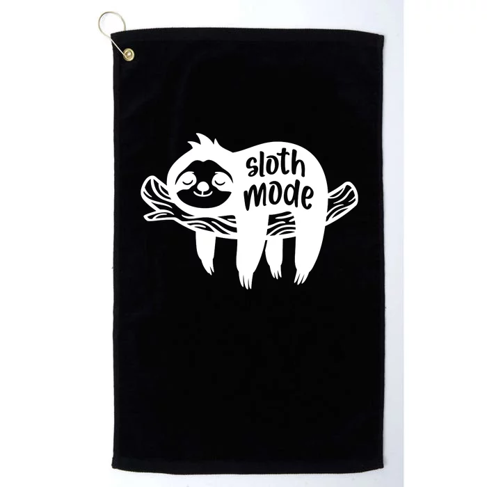 Sloth Mode Funny T Platinum Collection Golf Towel