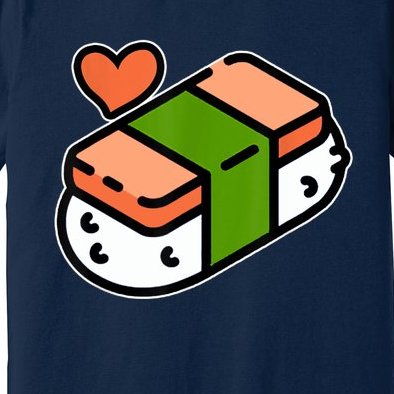 Spam Musubi Food Instruction Diagram Japanese Hawaiian Sushi Premium T-Shirt
