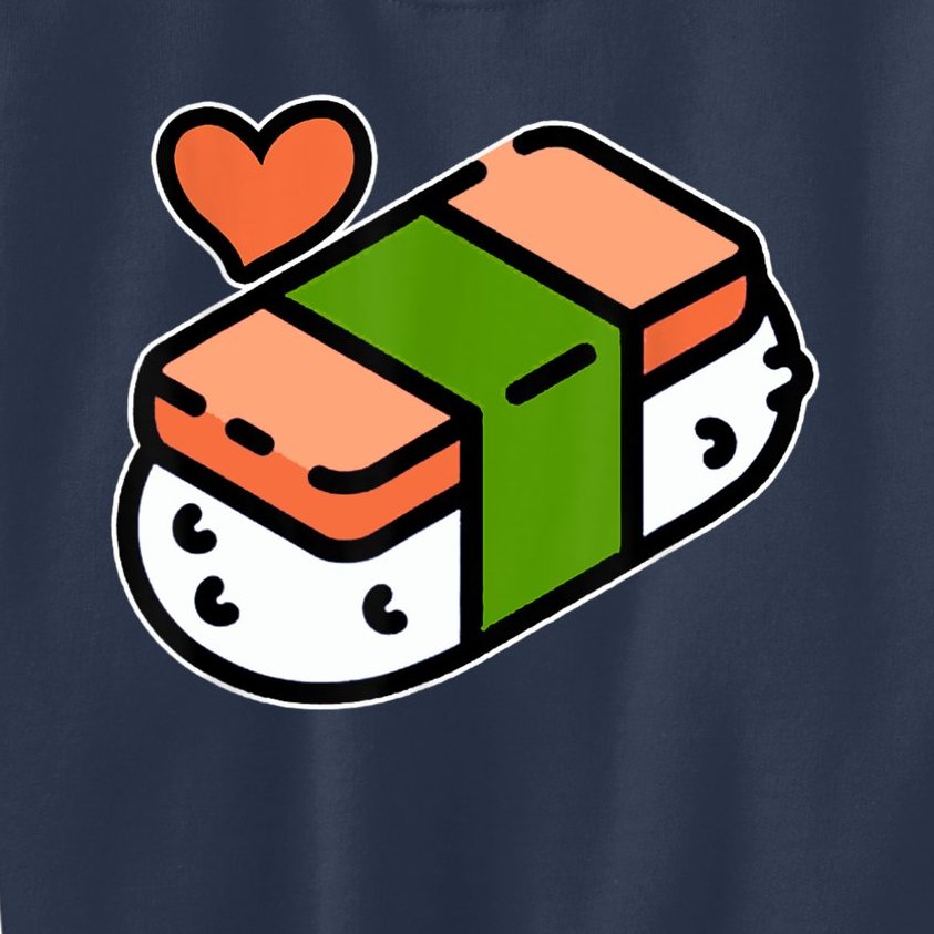 Spam Musubi Food Instruction Diagram Japanese Hawaiian Sushi Kids Sweatshirt