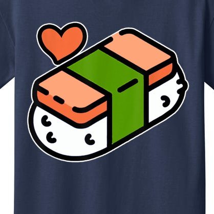 Spam Musubi Food Instruction Diagram Japanese Hawaiian Sushi Kids T-Shirt