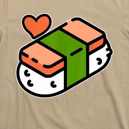 Spam Musubi Food Instruction Diagram Japanese Hawaiian Sushi T-Shirt