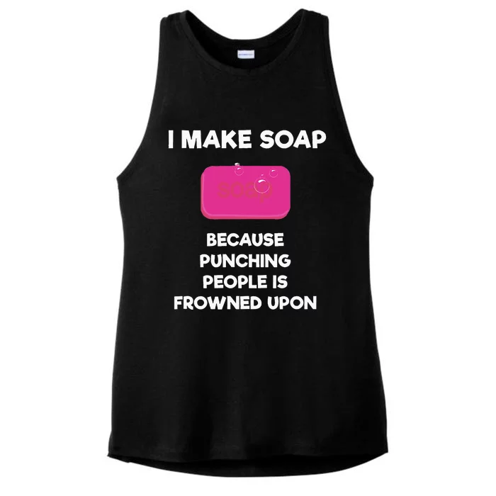 Soap Making Funny Gift Soap Maker Punch Ladies Tri-Blend Wicking Tank