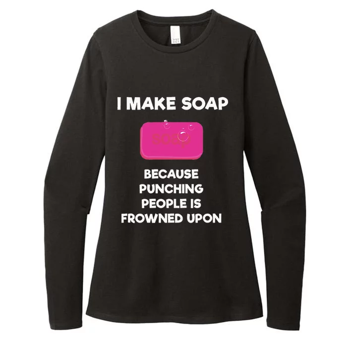 Soap Making Funny Gift Soap Maker Punch Womens CVC Long Sleeve Shirt