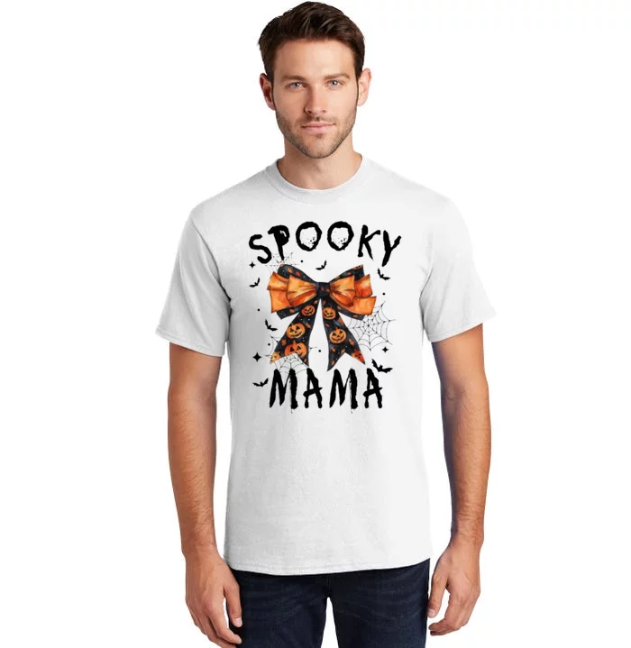 Spooky Mama Funny Pumpkin Halloween Season Matching Family Tall T-Shirt