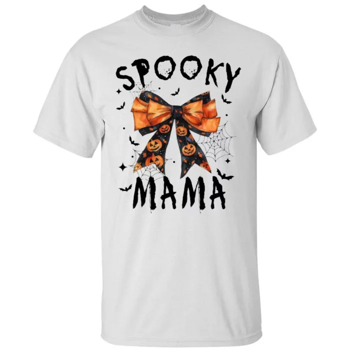 Spooky Mama Funny Pumpkin Halloween Season Matching Family Tall T-Shirt