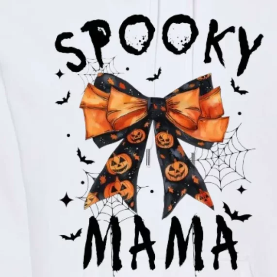 Spooky Mama Funny Pumpkin Halloween Season Matching Family Premium Hoodie