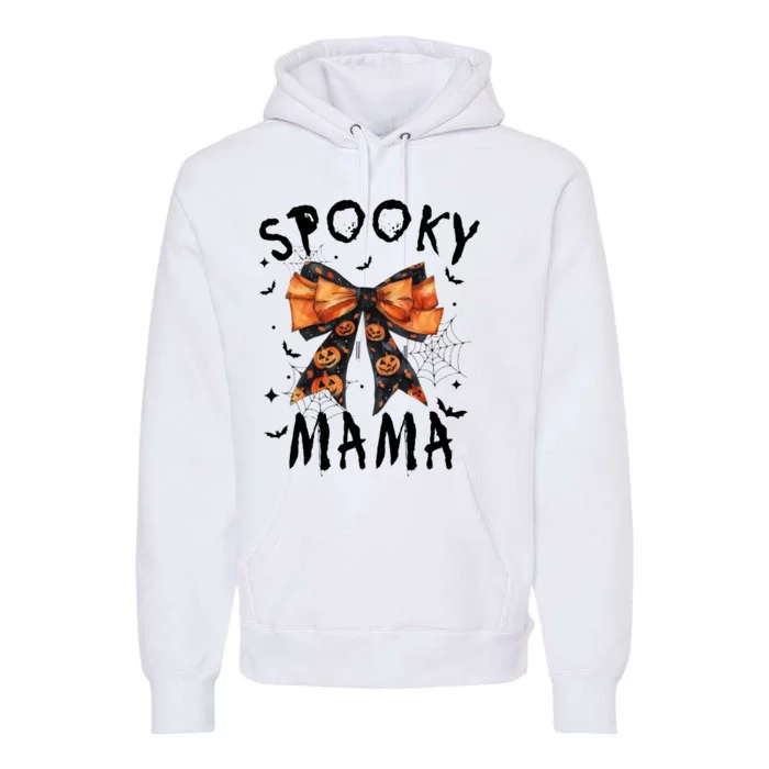 Spooky Mama Funny Pumpkin Halloween Season Matching Family Premium Hoodie