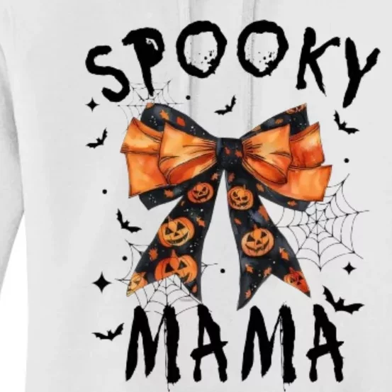 Spooky Mama Funny Pumpkin Halloween Season Matching Family Women's Pullover Hoodie