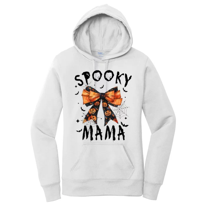 Spooky Mama Funny Pumpkin Halloween Season Matching Family Women's Pullover Hoodie