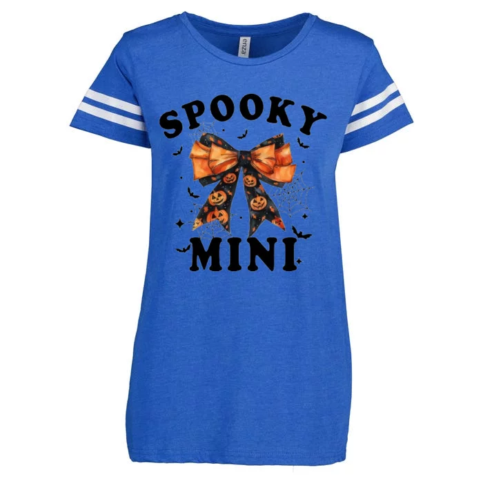 Spooky Mini Funny Pumpkin Halloween Season Matching Family Enza Ladies Jersey Football T-Shirt