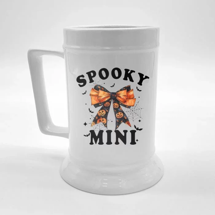 Spooky Mini Funny Pumpkin Halloween Season Matching Family Front & Back Beer Stein