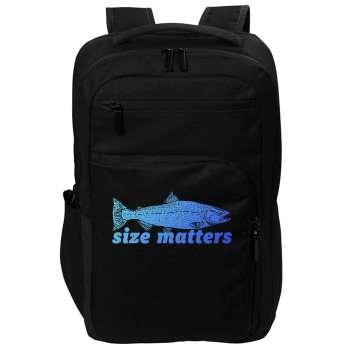 Size Matters Funny Fishing Fisher Funny Novelty Funny Gift Impact Tech Backpack