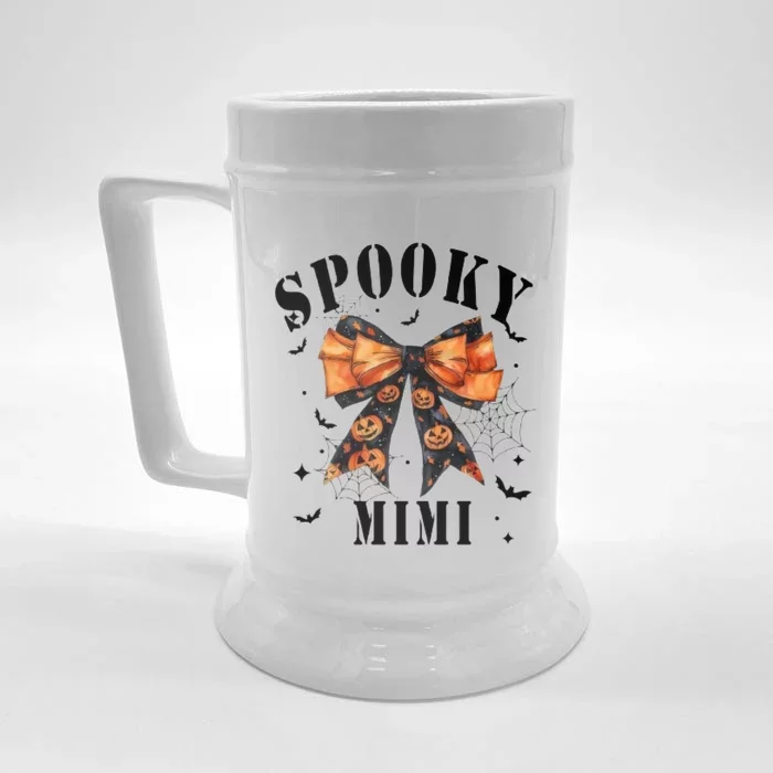 Spooky Mimi Funny Pumpkin Halloween Season Matching Family Front & Back Beer Stein